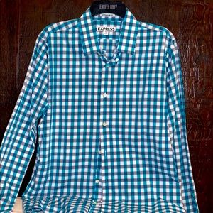 Express men’s plaid dress shirt